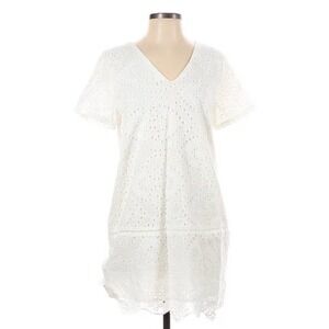 All:Row Women’s White Casual Eyelet Dress Coverup Size Medium‍‍‍‍‍‍‍
